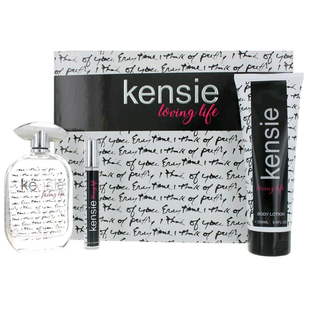 Bottle of Kensie Loving Life by Kensie, 3 Piece Gift Set for Women